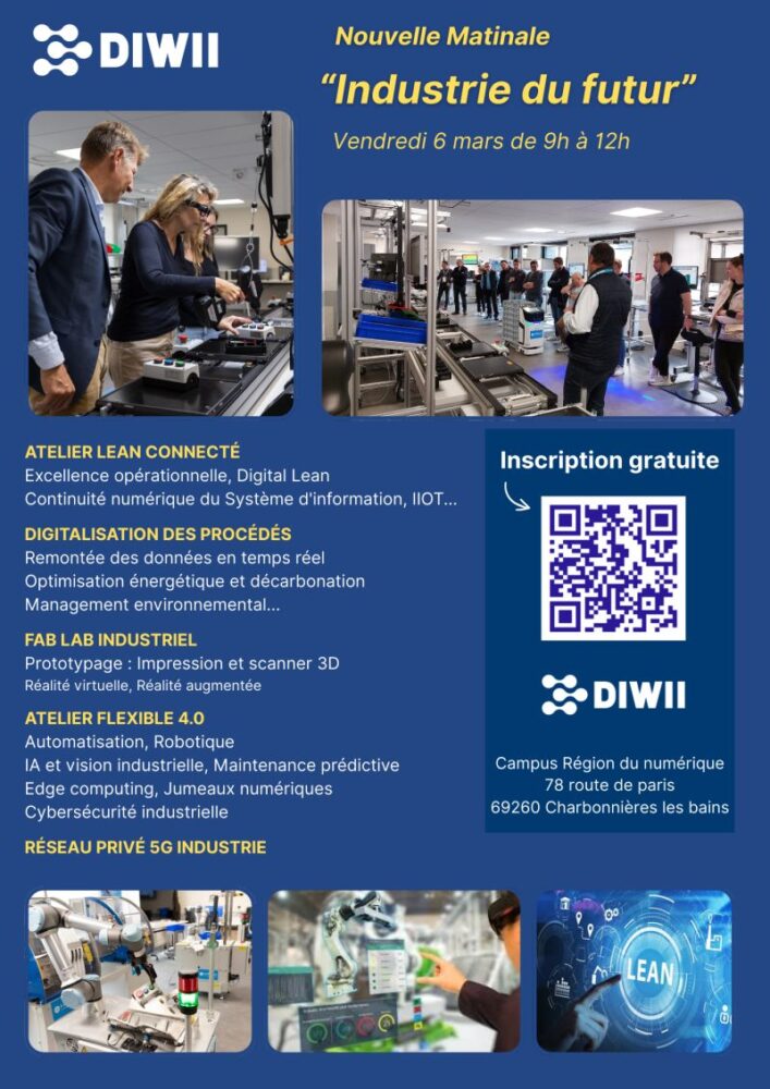 Affichette info evenement DIWII du 6 mars 2026 sur l'industrie du futur 