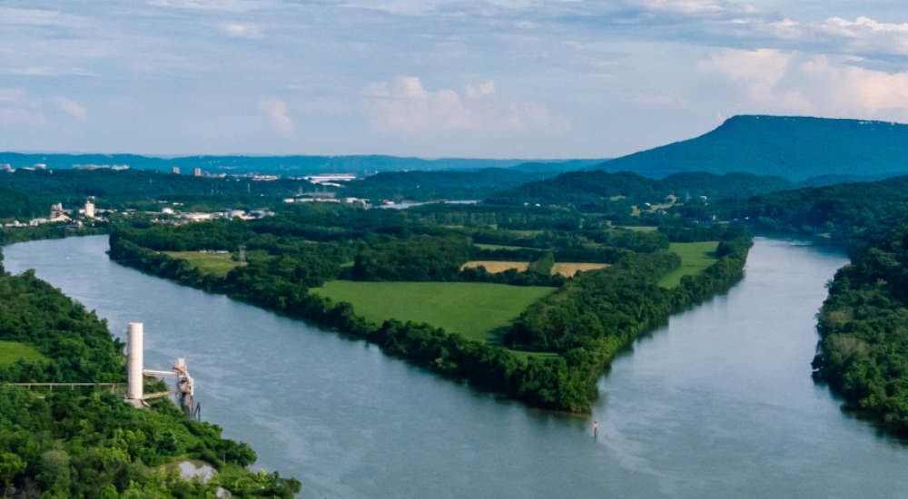 Photo d'un delta d'un fleuve