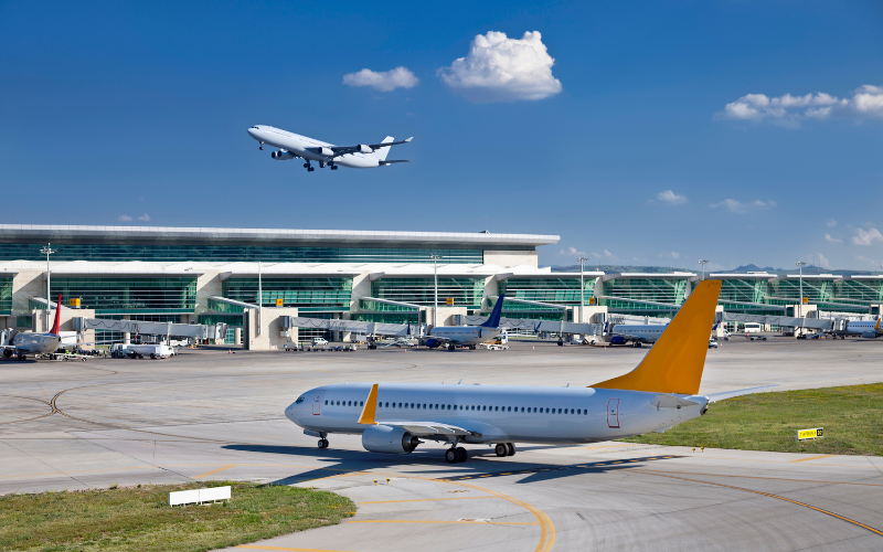 avions dans aéroport