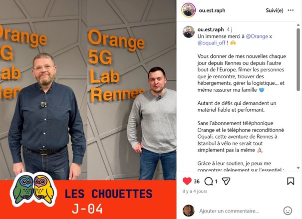 Post Instagram de Raph à J-04