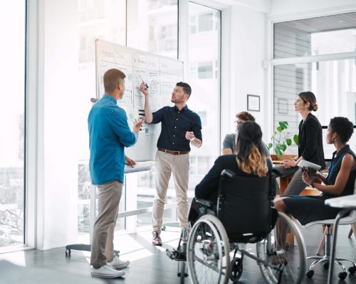 Shot of a team of businesspeople having a meeting in a modern office